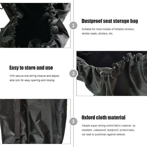 Car Seat Travel Bag, Durable Car Seat Bags for Air Travel, Ideal Gate Check Bag for Saving Money, Safe Travel Car Seat Cover Fits Convertible Car Seats, Infant carriers(Black) in Saudi Arabia