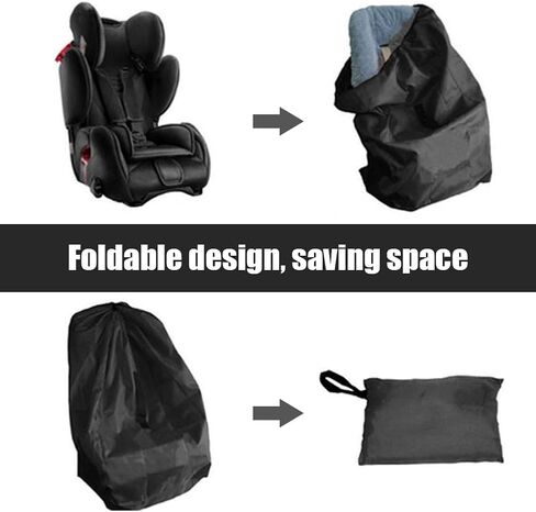 Car Seat Travel Bag, Durable Car Seat Bags for Air Travel, Ideal Gate Check Bag for Saving Money, Safe Travel Car Seat Cover Fits Convertible Car Seats, Infant carriers(Black) in Saudi Arabia