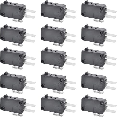 15 قطعة 16A SPDT التبديل الجزئي المفاجئة عمل زر مايكرو الحد التبديل V-15-1C25 التيار المتناوب/تيار مستمر 125 فولت/250 فولت لباب الميكروويف فرن الفريزر in Saudi Arabia