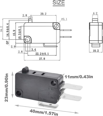 15 قطعة 16A SPDT التبديل الجزئي المفاجئة عمل زر مايكرو الحد التبديل V-15-1C25 التيار المتناوب/تيار مستمر 125 فولت/250 فولت لباب الميكروويف فرن الفريزر in Saudi Arabia