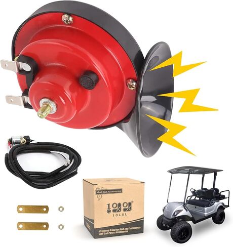 10L0L Universal Golf Cart 12 Volt Horn Kit Floor Mount Button For EZGO Club Car Yamaha in Saudi Arabia