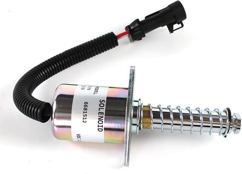 A220 S70 S100 Fuel Shut Off Solenoid 24V 6681512 ELL70-0065 for Bobcat Skid S130 S150 S160 S175 S185 S205 S220 Lock Parking Brake Solenoid in Kuwait