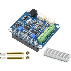 HRB8825 Stepper Motor HAT Board for Raspberry Pi Series Boards/Jetson Nano,Drives Two Stepper Motors Up to 1/32 Microstepping,Support 3D Printer, Sculpturing Machine, Mechanical Arm
