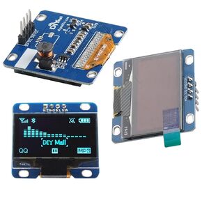 1.3" inch OLED I2C Display Screen Module 128x64 S H - 1106 4pin 3.3V-5V IIC Address 0x3C Blue for Arduino Nano ESP8266 ESP32 (Pack of 3)