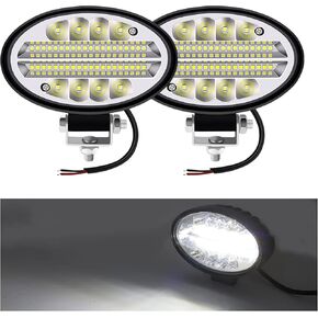 Led Work Lights for Trucks, 5inch 9V-36V Truck Work Lights, Oval Tractor Work Light, 6000K White Off Road Light Pods Spotlights for Truck Tractor Pickup Off-road Je-e/p Golf Cart Boat Forklift 2Pcs