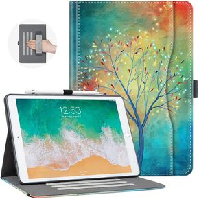 Vimorco iPad Pro 10.5 Inch Case/iPad Pro 10.5 Case, Fit iPad 9th/8th/7th Generation Case for 10.2 Inch iPad Case, 360 Degree Rotating Pencil Holder, Fit iPad Air 3rd Generation Case, Art Tree Bird