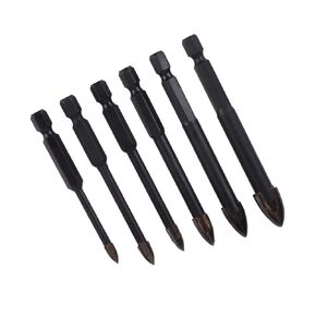 6pcs Diamond Drill Bits Ceramic Tile Drill Bits Glass Drill Bits Triangle Glass Drill Glass Bit Set Diamond Drill Bit for Glass Hole Opener Triangular Bit Tile Drill Bit Tile Wall