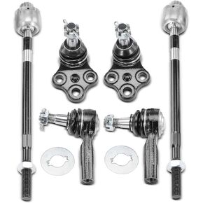 A-Premium Set of 6, Front Lower Ball Joint, Inner Outer Tie Rod End, Compatible with Nissan Pathfinder 1996-2004, Infiniti QX4 1997-2003