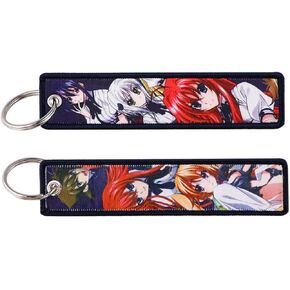 High School DxD Rias Gremory Manga Anime Keychain Key Tag Chain Fob Ring