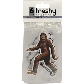 Bigfoot Car Air Freshener by Freshy Factory - Pine Scent (6 Pack) Funny Yeti Automotive Freshener