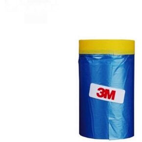 Plastic Sheeting Automotive Masking Tape - Multi Size Pack - No Residue Painters Plastic Drop Cloth for Painting - Plastic Paint Tape and Drape - Pre-Taped Masking Film (65 Feet) (3 of Set (59 in))
