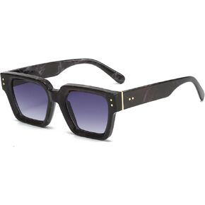 AIEYEZO Fashion Square Sunglasses for Men Women Trendy Thick Frame Sun Glasses Classic Designer Style Shades