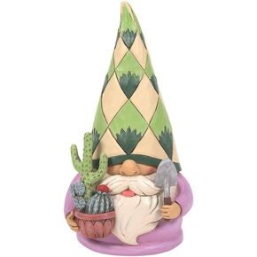 Enesco Jim Shore Heartwood Creek Succulent Gardener Gnome Figurine, 5.75 Inch, Multicolor
