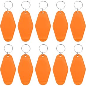 PATIKIL Vintage Motel Keychain, Blank Hotel Keychains Rhombus Retro Key Tag for DIY Crafts Ornament Backpack