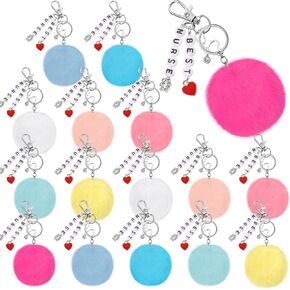 16 جهاز كمبيوتر شخصى هدايا ممرضة ممرضة التقدير هدية ممرضة المفاتيح التمريض الطلاب الهدايا مساعد طبي الهدايا ممرضة المجوهرات الملونة رقيق الكرة فو الفراء كيرينغ مع المعلقات حبة in Kuwait