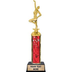Contemporary Dance Trophies, Red Stars Contemporary Dance Trophy Award with Customized Engraving Prime in Kuwait
