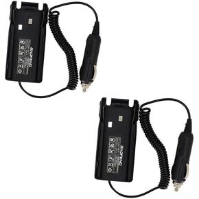 2 Packs 7.2V BAOFENG Car Charger Battery Eliminator Heat Resistant Car Battery Eliminator for UV-82 UV-82HP UV-89 Dual Band Radio