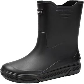 Rain Boots for Women men, Rubber Boots Waterproof with PVC Unique Design, Comfort Lightweight Work Mud Boots, Resistant Durable Slip Garden Boots for Fishing Farming Gardening