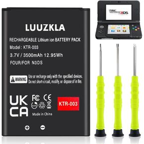 3500mAh KTR-003 Battery, (2024 New Upgrade) Compatible with Nintendo New 3DS/KTR-003 Game Console, with Full Tool Kit
