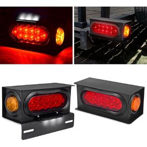 مصابيح المقطورة، المصابيح الخلفية للصناديق، مجموعة مصابيح المقطورة LED، مصابيح المقطورة LED مقاس 6 بوصات مع 6 لوحة ترخيص LED، مصابيح علامة LED كهرمانية مقاس 2 بوصة، مجموعة مصابيح LED للمقطورة in Kuwait