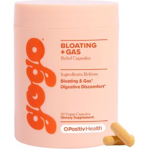 GOGO Bloating & Gas Digestive Relief - Digestive Enzymes for Bloating Relief & Water Retention Reduction - Gas Relief Supplements with Bromelain, Ginger Root, & Milk Thistle - 30 Servings (Pack of 1)
