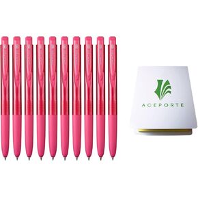 Uni-Ball Signo RT1 0.28mm - Smooth Ink Flow Gel pen, Retractable Gel Ink Pen, Ultra Micro Point, Baby Pink - Pack of 10, Sticky Notes Value Set