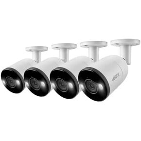 Lorex 4K Ultra HD Smart Deterrence IP Camera with Smart Motion Detection Plus (4-Pack) E893AB-4PK