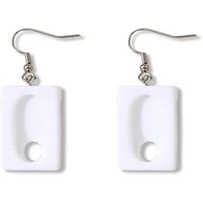 Funny Weird Earring for Women Teen Girls Unique Creative Cute Handmade Toilet Bathtub Yellow Trash Can Water Dispenser Drop Dangle Ear Hook Earrings Jewelry