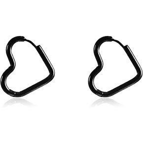 Minimalist Love Heart Small Hoop Earrings for Women Girls Hypoallergenic Stainless Steel Dangle Stud Cartilage Tragus Dainty Huggie Hoops Earring Fashion Birthday Christmas Jewelry Gifts
