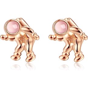 Astronaut Earrings 925 Sterling Silver CZ Spaceman Stud Earrings for women Girls - VIKI LYNN