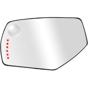 Driver Side Mirror Replacement For 2014-2017 Chevy Silverado 1500 2500HD 3500HD, 2015-2017 GMC Sierra 1500 2500 3500 - Mirror With Rear Holder and Spotter Glass Turn Signal 22753637 GM1324146