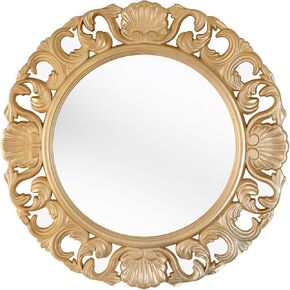 مرآة حائط دائرية بمرآة حائط كلاسيكية مقاس 18.8 بوصة باللون الأبيض in Kuwait