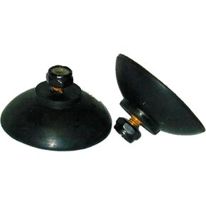 EZ Reacher Replacement Gripper Cups - Outdoor Reacher Grabber Tips Part for Repair - UV Resistant, Rubber Cups with Locknuts, Black, 2 Pairs (4 Cups)