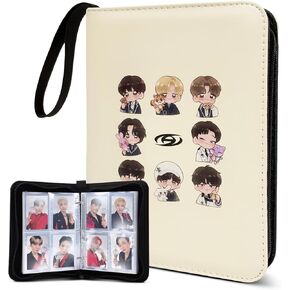 Kpop Photocard Binder Cute 400 Pockets Photocard Holder Book with Sleeves Photo Album for Lomo Cards