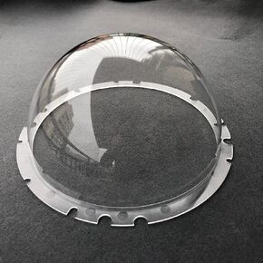 9.8 Inch Diameter 249MM Acrylic Dome Flange Clear Plastic Hemisphere with Pre-Drilled Holes Indoor/Outdoor CCTV Replacement Clear Dome Camera Cover Surveillance Security Dome Camera Housing