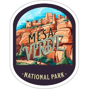 Mesa Verde National Park Colorado Sticker Souvenir Decal Vinyl Small Waterproof for Water Bottle Mug Passport Scrapbook Notebook Laptop Tumbler Skateboard Computer Phone 4"