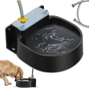 Automatic Dog Water Bowl Wall-Mounted, 74.4 Ounce (2.2L) Large Capacity Dog Water Basin Dispenser, Outdoor and Indoor Pet Water Bowl, Suitable for Dogs, Cats, Cows, Sheep, Horses, and Poultry