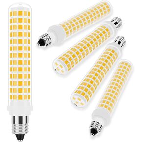 TAIYALOO E11 LED Bulb 100W Halogen Bulbs Equivalent,T4 Mini Candelabra LED Bulb Dimmable,Warm White 3000K,10W 1000LM JDE11 120V 100W LED for Ceiling Fans,Chandeliers,Cabinet Lighting,4 Pack