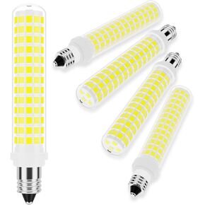 TAIYALOO E11 LED لمبة 100W لمبات هالوجين مكافئة، T4 شمعدان صغير LED لمبة عكس الضوء، أبيض دافئ 3000K، 10W 1000LM JDE11 120V 100W LED لمراوح السقف والثريات وإضاءة الخزانة، 4 عبوات