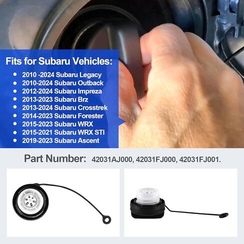 غطاء الغاز، غطاء خزان الوقود يناسب 2010-2024 Outback Impreza Legacy، 2014-2023 Forester، 2013-2023 Brz، 2013-2024 Crosstrek، 2015-2023 WRX، 2019-2023 Ascent، 42031AJ000 42031FJ000، 4203 1FJ001 in Kuwait