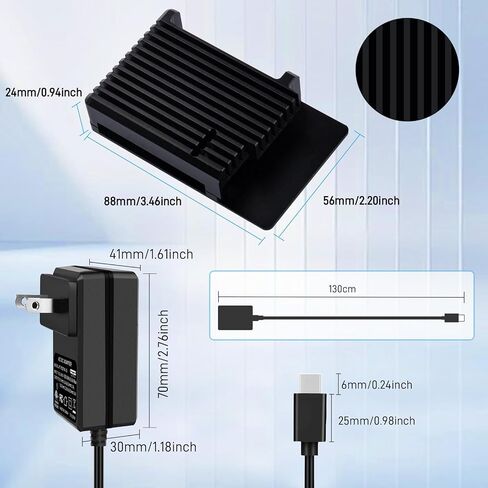 GeeekPi Aluminum Heatsink Case for Raspberry Pi 5, Pi 5 Aluminum Alloy Armor Case with 27W Power Supply for Raspberry Pi 5 4GB 8GB in Saudi Arabia