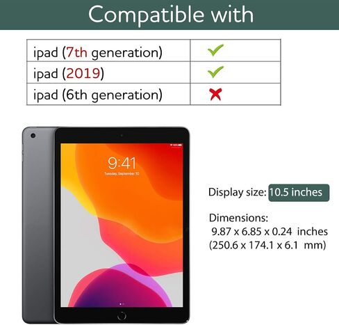 حافظة SURITCH لجهاز iPad Air 3 2019 (الجيل الثالث)/iPad Pro 10.5 2017، [واقي شاشة مدمج] [حامل قلم] غطاء حماية بحامل ثلاثي الطي لكامل الجسم مع تنبيه/غفو تلقائي لجهاز Apple iPad-رخام أرجواني in Kuwait
