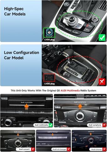 شاشة لمس Android 13 مقاس 10.25 بوصة لسيارة Audi Q5 Multimedia 2009-2016 Apple CarPlay Android Auto ترقية راديو السيارة Fatory يحتفظ بنظام الاستريو الأصلي in Kuwait