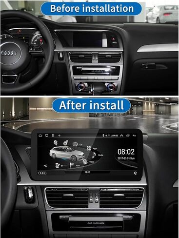 شاشة لمس Android 13 مقاس 10.25 بوصة لسيارة Audi Q5 Multimedia 2009-2016 Apple CarPlay Android Auto ترقية راديو السيارة Fatory يحتفظ بنظام الاستريو الأصلي in Kuwait