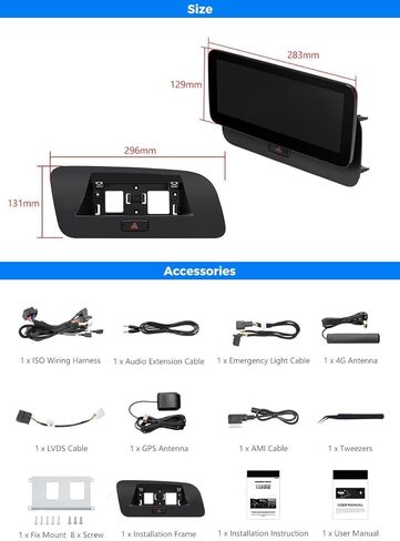 شاشة لمس Android 13 مقاس 10.25 بوصة لسيارة Audi Q5 Multimedia 2009-2016 Apple CarPlay Android Auto ترقية راديو السيارة Fatory يحتفظ بنظام الاستريو الأصلي in Kuwait