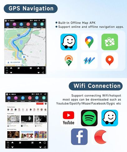 2G+64G لسيارة Toyota Hilux 2005-2014 ستيريو السيارة، Carplay Android Auto MirrorLink، Podofo 9.7 بوصة HD IPS تعمل باللمس راديو السيارة Android مع GPS Bluetooth WiFi HiFi Audio 16EQ كاميرا احتياطية FM in Saudi Arabia