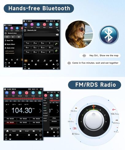 2G+64G لسيارة Toyota Hilux 2005-2014 ستيريو السيارة، Carplay Android Auto MirrorLink، Podofo 9.7 بوصة HD IPS تعمل باللمس راديو السيارة Android مع GPS Bluetooth WiFi HiFi Audio 16EQ كاميرا احتياطية FM in Saudi Arabia