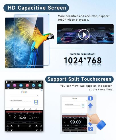 2G+64G لسيارة Toyota Hilux 2005-2014 ستيريو السيارة، Carplay Android Auto MirrorLink، Podofo 9.7 بوصة HD IPS تعمل باللمس راديو السيارة Android مع GPS Bluetooth WiFi HiFi Audio 16EQ كاميرا احتياطية FM in Saudi Arabia