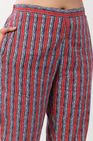Janasya Indian Women's Blue Velvet Kurta With Palazzo and Dupatta in Saudi Arabia