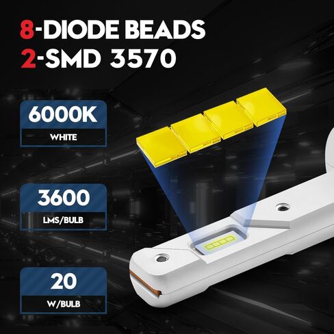 لمبات VEHICODE H1 LED 4 عبوات 6000K مجموعة كومبو بيضاء صغيرة رفيعة H1LL لاستبدال جهاز العرض ضوء الضباب DRL in Kuwait